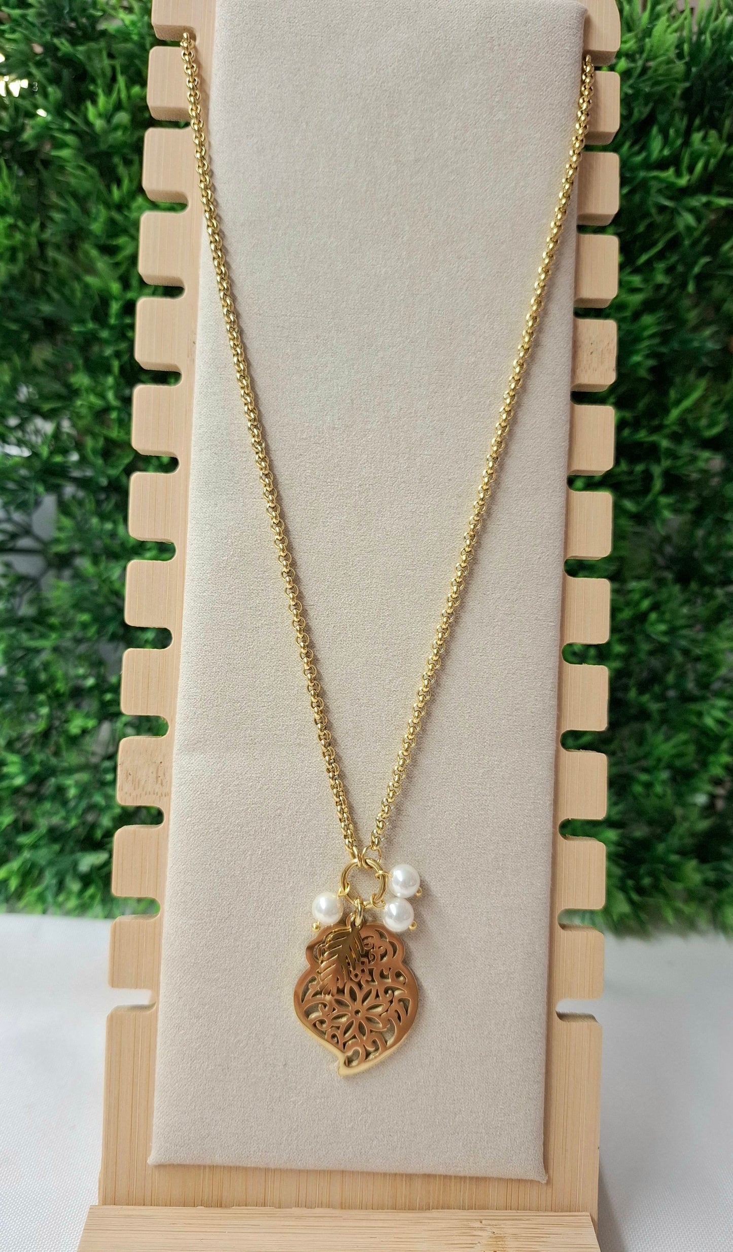 Collier coração de viana perle et plume