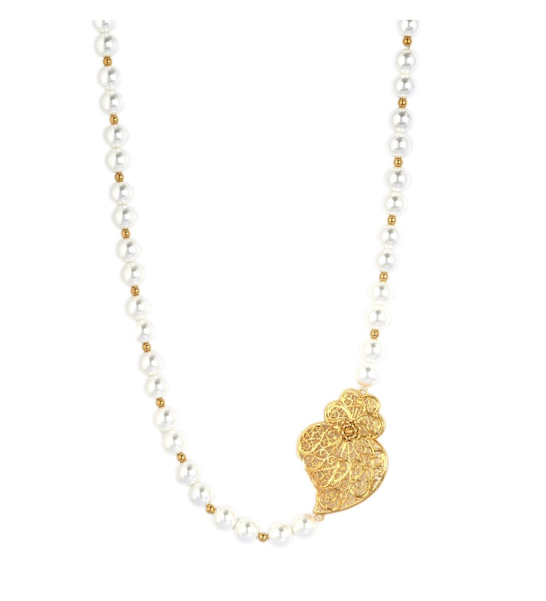 Collier Perles Grand Coração de Viana 🇵🇹