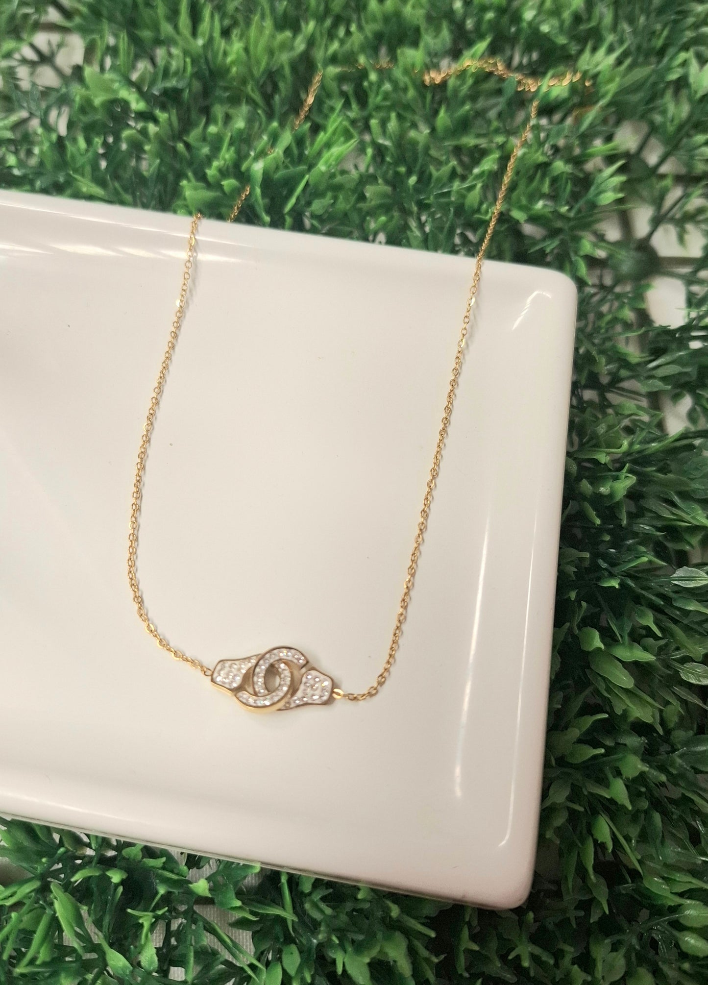 Collier menottes brillant