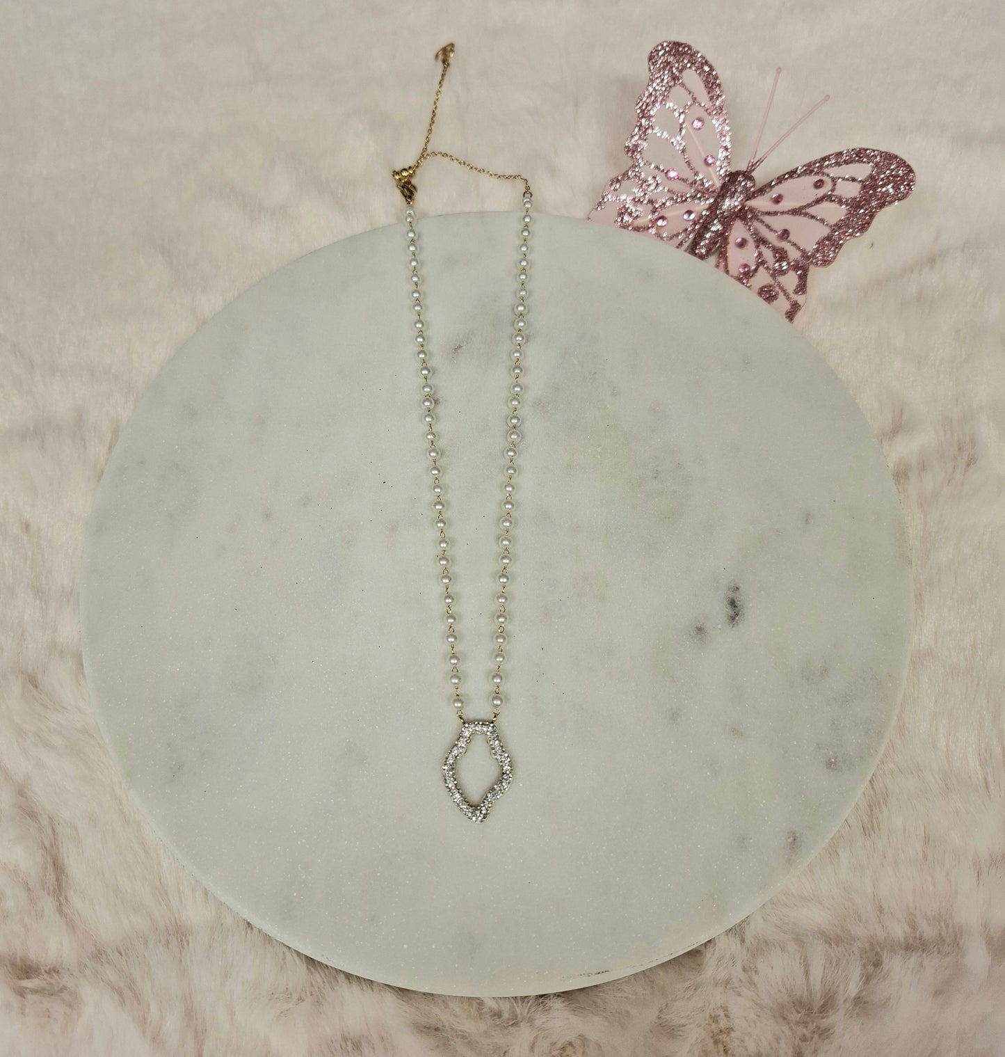 Collier Perles et brillants