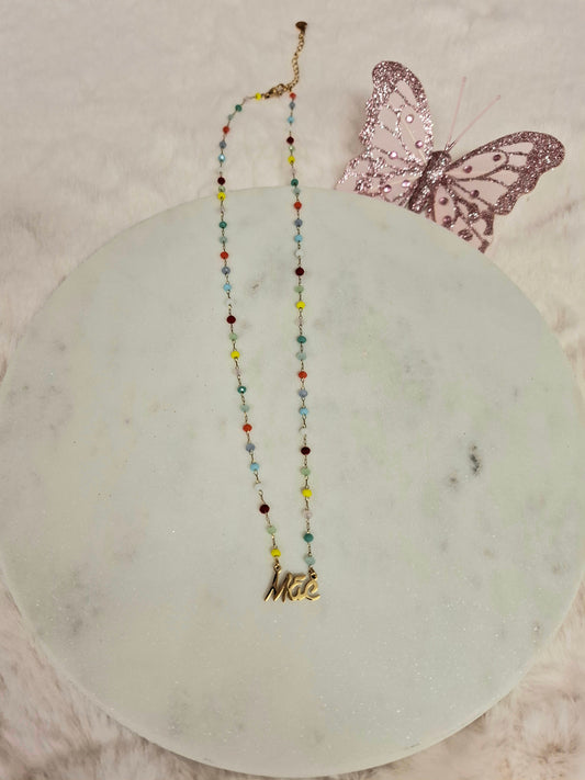 Collier Mãe perles multicolores