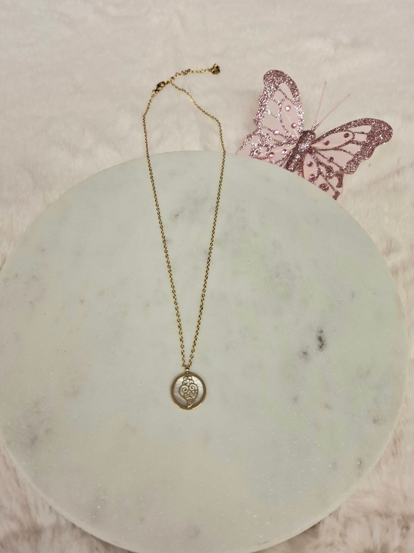 Collier Rond Coração de Viana