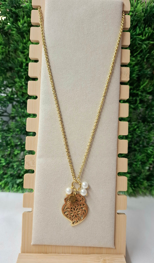 Collier coração de viana perle et plume