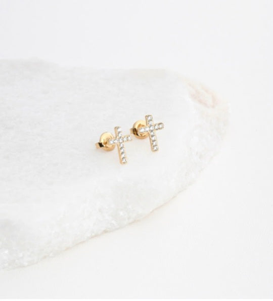 Boucles d'oreilles Croix