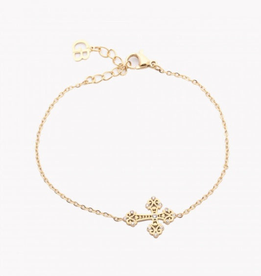 Bracelet croix et brillants