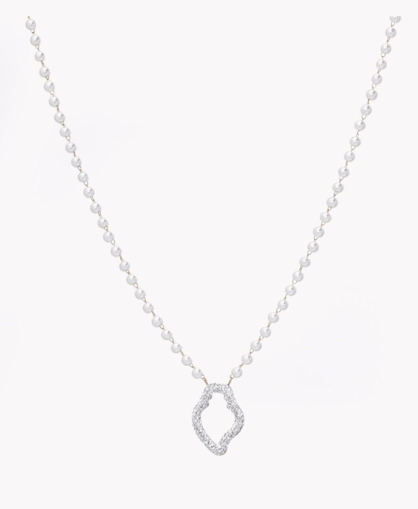 Collier Perles et brillants